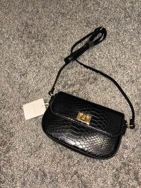 Primark Snakeskin Black Purse
